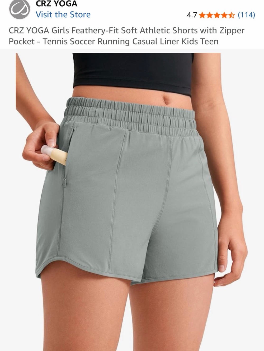 CRZ Yoga Girls Athletic Shorts | Size L | 3 Pairs | Excellent Condition